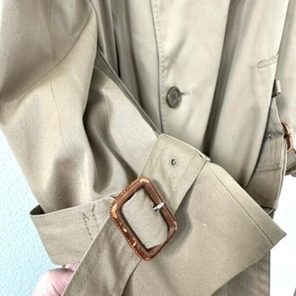 1960s Aquascutum London Trench Coat Men M/L Double Breasted Classic, Vintage - Picture 5 of 11